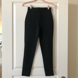 ASOS Petite high waisted stretch cigarette pants in black